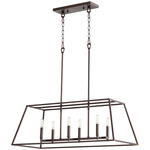 Gabriel Linear Pendant - Oiled Bronze