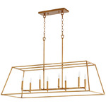 Gabriel Linear Pendant - Gold Leaf