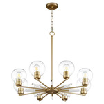 Volan Chandelier - Aged Brass / Clear