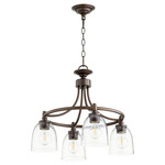 Rossington Nook Chandelier - Oiled Bronze / Clear Seeded