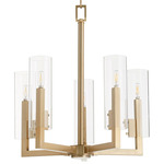 Harbin Chandelier - Aged Brass / Clear