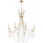 Malin Chandelier - Antique Silver / Crystal