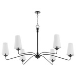 Euphora Chandelier - Matte Black / White