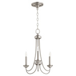 Brooks Bare Chandelier - Satin Nickel
