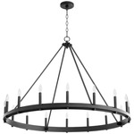 Aura Chandelier - Textured Black / Textured Black
