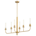 Sheridan Linear Chandelier - Aged Brass