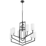 Bolivar Chandelier - Matte Black / White
