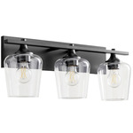 Veno Bathroom Vanity Light - Matte Black / Clear