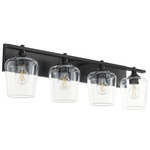 Veno Bathroom Vanity Light - Matte Black / Clear