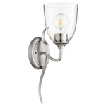 Jardin Wall Light - Satin Nickel / Clear Seeded