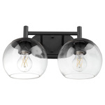 Lyon Bathroom Vanity Light - Matte Black / Clear