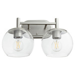 Lyon Bathroom Vanity Light - Satin Nickel / Clear