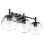 Lyon Bathroom Vanity Light - Matte Black / Clear