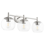 Lyon Bathroom Vanity Light - Satin Nickel / Clear