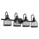 Omni Bathroom Vanity Light - Textured Black / Textured Black