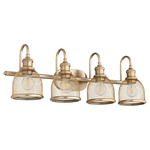 Omni Bathroom Vanity Light - Aged Brass / Aged Brass