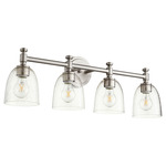 Rossington Bathroom Vanity Light - Satin Nickel / Clear Seeded