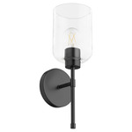 Tribute Wall Sconce - Matte Black / Clear