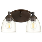 Barkley Bathroom Vanity Light - Oiled Bronze / Clear Seeded