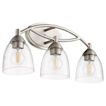 Barkley Bathroom Vanity Light - Satin Nickel / Clear Seeded