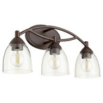 Barkley Bathroom Vanity Light - Oiled Bronze / Clear Seeded
