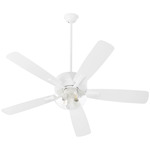 Ovation Ceiling Fan with Bowl Light - Studio White / Studio White / Clear