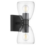 Relo Wall Sconce - Matte Black / Clear