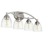 Barkley Bathroom Vanity Light - Satin Nickel / Clear Seeded