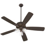 Ovation 52 Inch Ceiling Fan - Oiled Bronze / Oiled Bronze-Weathered Oak / Clear