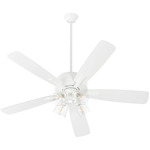 Ovation 52 Inch Ceiling Fan - Studio White / Studio White / Clear