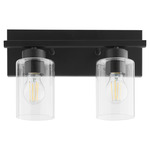 Carter Bathroom Vanity Light - Matte Black / Clear