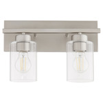 Carter Bathroom Vanity Light - Satin Nickel / Clear