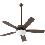 Ovation Ceiling Fan with Bowl Light - Oiled Bronze / Opal