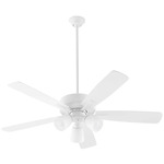 Ovation 52 Inch Ceiling Fan - Studio White / Studio White / Opal