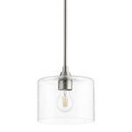 Dakota Mini Pendant - Satin Nickel / Clear Seeded
