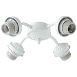 4-Light Wide Fan Light Kit - White