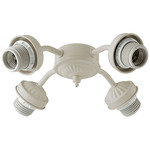 4-Light Wide Fan Light Kit - Antique White