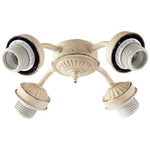 4-Light Wide Fan Light Kit - Persian White