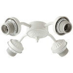 4-Light Wide Fan Light Kit - Studio White