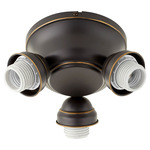3-Light Cup Fan Light Kit - Old World