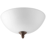 Salon Bowl Fan Light Kit - Oiled Bronze / Satin Opal