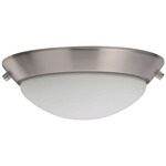 Flush Dome Fan Light Kit - Satin Nickel / Satin Opal