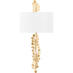 Adrienne Wall Sconce - Vintage Gold Leaf / White
