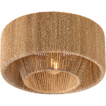 Coe Ceiling Light - Vintage Gold Leaf / Rattan