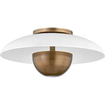 Noah Wall / Ceiling Light - Patina Brass / White