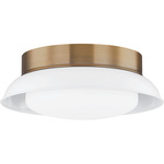 Arnie Ceiling Light - Patina Brass / White