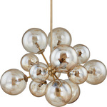 Santee Chandelier - Patina Brass / Champagne