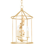 Adrienne Pendant - Vintage Gold Leaf
