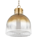 Beryl Pendant - Patina Brass / Brass-Plated Ombre