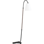 Holliston Floor Lamp - Forged Iron / White